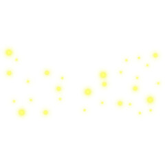 fireflies light effect. Glowing firefly at night. Glittering dust. 