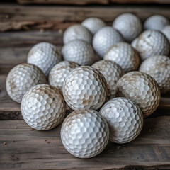 close up of a golf balls