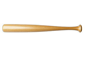 Professional Wooden Baseball Bat with Custom Grip Isolated on Transparent Background