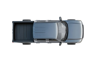 car isolated on white, top view