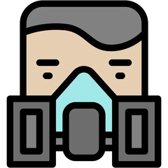 Men, Car Painter, Safety Mask, Paint, Repair Car Icon