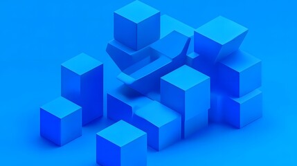 Obraz premium Abstract 3d render, modern background design with geometric shapes