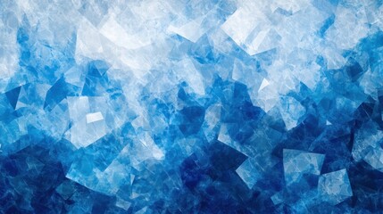 Abstract design with polygonal shapes in varying shades of blue, forming a modern look