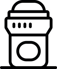 Simple icon of a modern electric razor standing on a surface