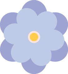 Cute flower icon. Decorative summer blossom symbol