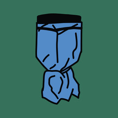 hand drawn cute eraser illustration