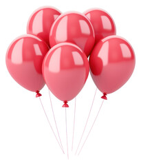 PNG  Vibrant red balloons cluster celebration
