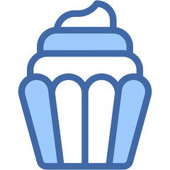 Vector Icon Cupcake, Dessert, Sweet, Baker, Food, Bakery