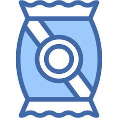 Vector Icon Candy Bag, Food and Restaurant, Jelly Beans, Dessert, Candies, Bag