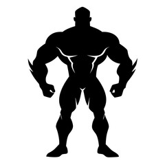 Muscle Man Silhouette vector illustration