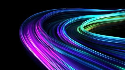 Abstract 3d rendering of twisted lines. Modern background design, illustration of a futuristic shape