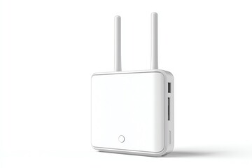 Obraz premium Wireless router, white isolate background.