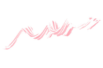 Isolated pink brush stroke on transparent background.
