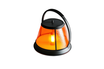 Eco-Friendly Camping Lantern Powered by Solar Energy for Sustainable Outdoor Adventures Isolated on Transparent Background