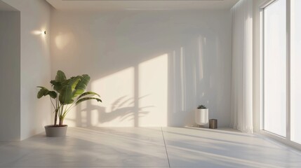 Minimalist home corner, soft lighting