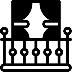 Vector Icon Balcony, Window, Rail, Veranda, Balconies, Railing