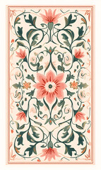 Geometric and Organic Doodle Tile and Carpet Designs with White Borders | Hand-drawn, Abstract, Floral, and Symmetrical Patterns in Soft Pastel and Earth Tones