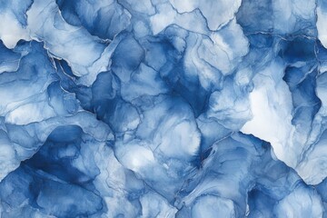 Naklejka premium Suminagashi Marble Texture: Hand-Painted Indigo Ink Artwork with Modern Twist