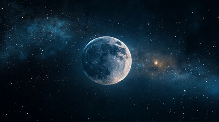 Obraz premium Moon and Stars Night Sky