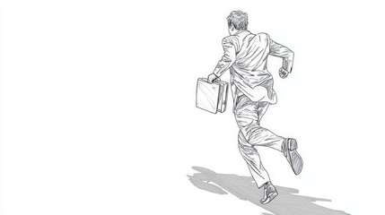 Obraz premium Outline of a businessman