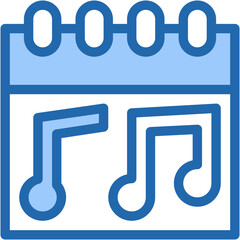 Vector Icon Musical Note, Music, Musical Notes, Music And Multimedia, Calendar, Time And Date