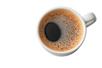 Elegant Porcelain Coffee Cup with Isolated on Transparent Background