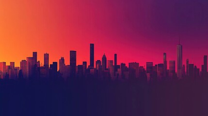 Fototapeta premium sunset over city
