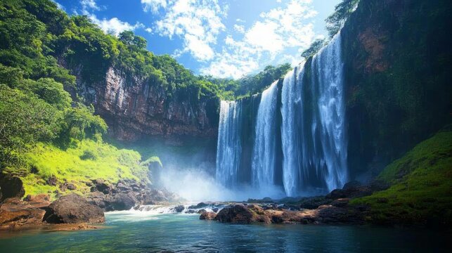 The Salto Cristal one of the most beautiful waterfalls in Paraguay near the town of La Colmena.