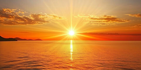 Golden sunrise breaking through the clouds, creating a heavenly and divine atmosphere. Ideal for content that captures the beauty of nature, inspiration, and new beginnings.