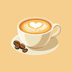 Isolated Coffee Mug Icon Vector for Beverage Branding