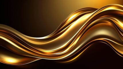 Radiant Gold Foil Background with Shimmering Waves