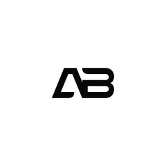 AB monogram logo design letter text name symbol monochrome logotype alphabet character simple logo