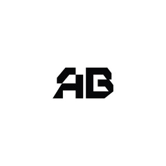 AB monogram logo design letter text name symbol monochrome logotype alphabet character simple logo