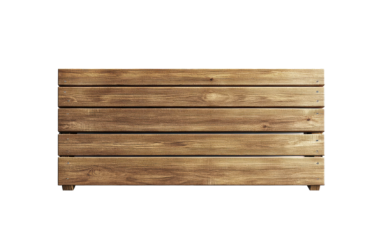 Modern Wooden Desk Storage Bench with Multiple Drawers for Organization with Isolated on Transparent Background