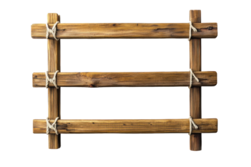 Wooden Drying Rack with Natural Finish for an Eco-Friendly Laundry Solution with Isolated on Transparent Background