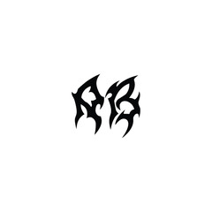 AB monogram logo design letter text name symbol monochrome logotype alphabet character simple logo