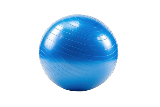 Large Exercise Ball with Non-Slip Surface for Stability and Balance Training with Isolated on Transparent Background