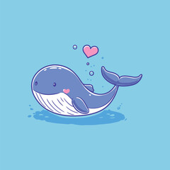 Cute Shark Fish Cartoon Vector Icon Animal Nature Icon Concept Isolated Premium Vector Illustration with background 