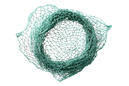 Foldable Fishing Net for Easy Transportation with Isolated on Transparent Background