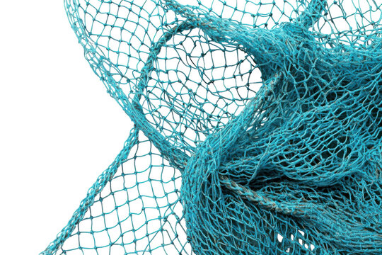 Durable Nylon Fishing Net for Catching Fish with Isolated on Transparent Background