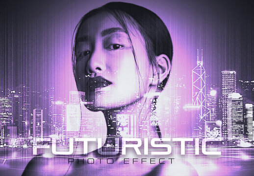 Futuristic Overlay Photo Effect