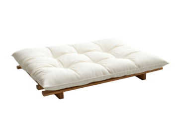 Modern Futon Sofa Bed for Space-Saving Living Rooms with Isolated on Transparent Background