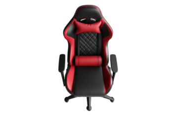 Ergonomic Gaming Chair with Adjustable Armrests for Ultimate Comfort with Isolated on Transparent Background
