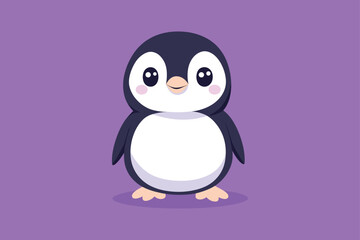 Adorable Cartoon Penguin Vector Illustration for Branding and Logos