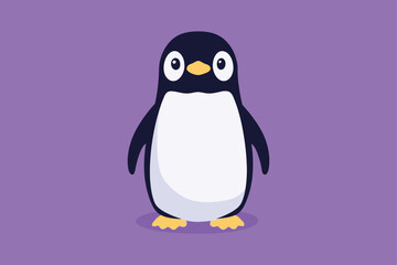 Penguin Character Vector Icon for Fun and Cold-Themed Designs