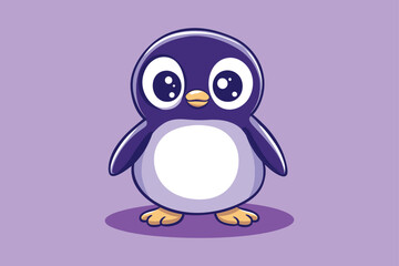 Playful Penguin Mascot Vector Graphic Isolated on White Background
