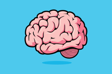 Isolated Brain Icon Vector Design for Anatomy and Medicine