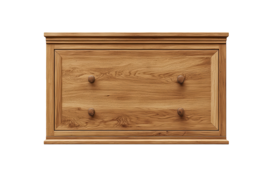 Traditional Wooden Hutch with Glass Doors for Showcasing Fine China and Collectibles with Isolated on Transparent Background