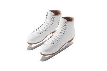 Beginner-Friendly Ice Skates with Comfortable Padding and Adjustable Size for Growing Feet with Isolated on Transparent Background