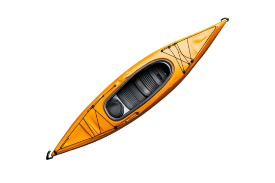 Sit-on-Top Kayak with Adjustable Seat for Comfort During Long Paddling Sessions with Isolated on Transparent Background